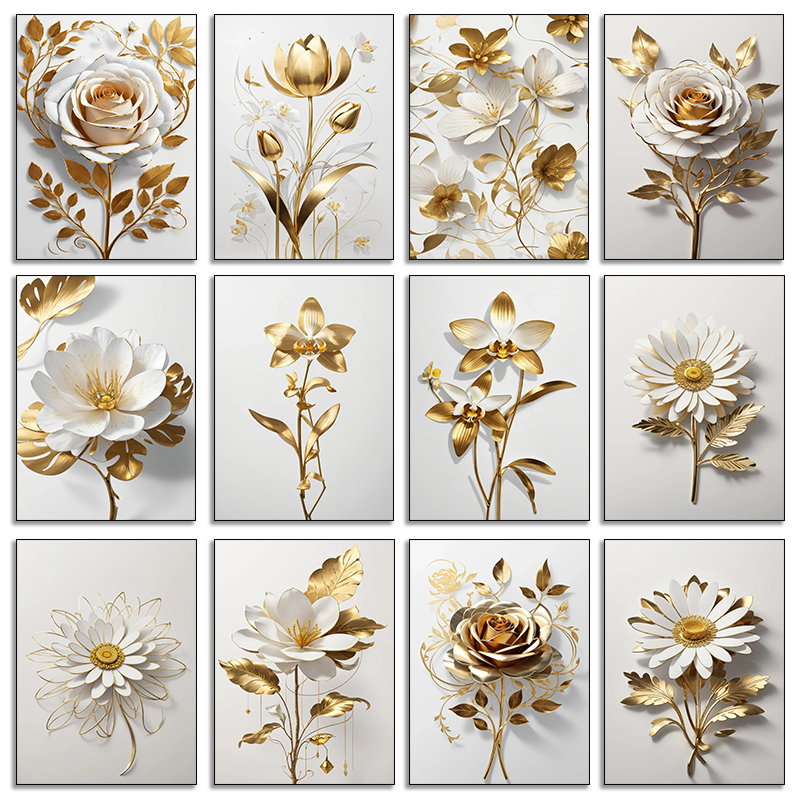 Luxury Lifestyle Items - Sunflower Canvas Painting Floral Nordic Art