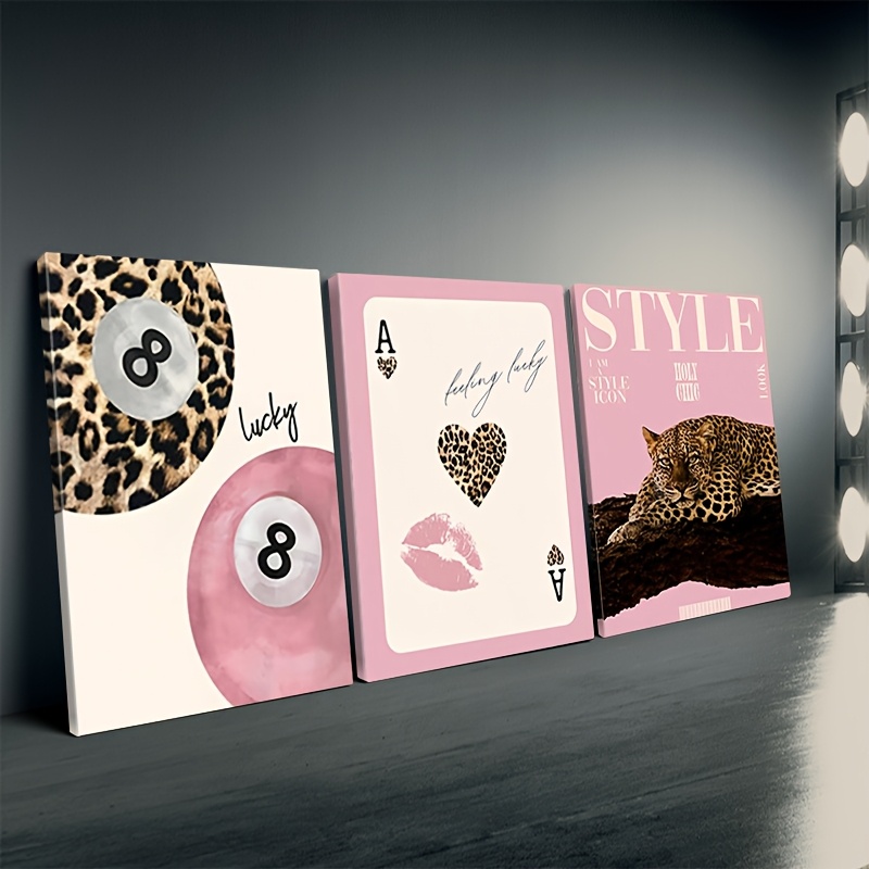 3pcs Leopard Cheetah Canvas Wa - Luxury Lifestyle Items ulasan dan harga