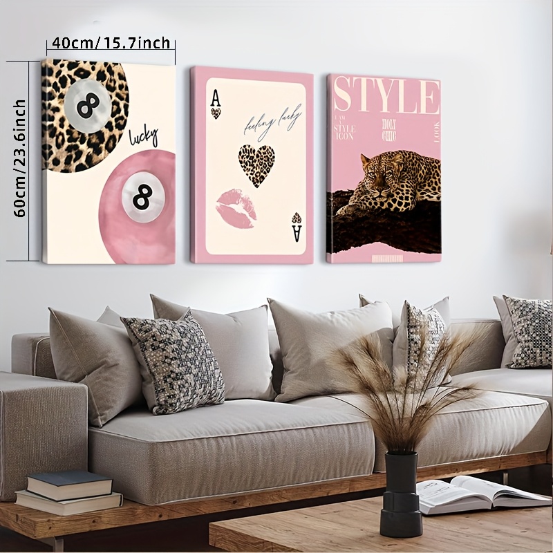 3pcs Leopard Cheetah Canvas Wa - Luxury Lifestyle Items ulasan dan harga