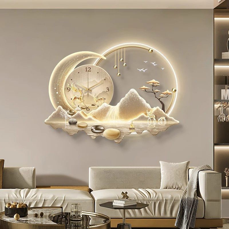 Art Mural Led Clock Wall Luxur - Luxury Lifestyle Aesthetics ulasan dan harga