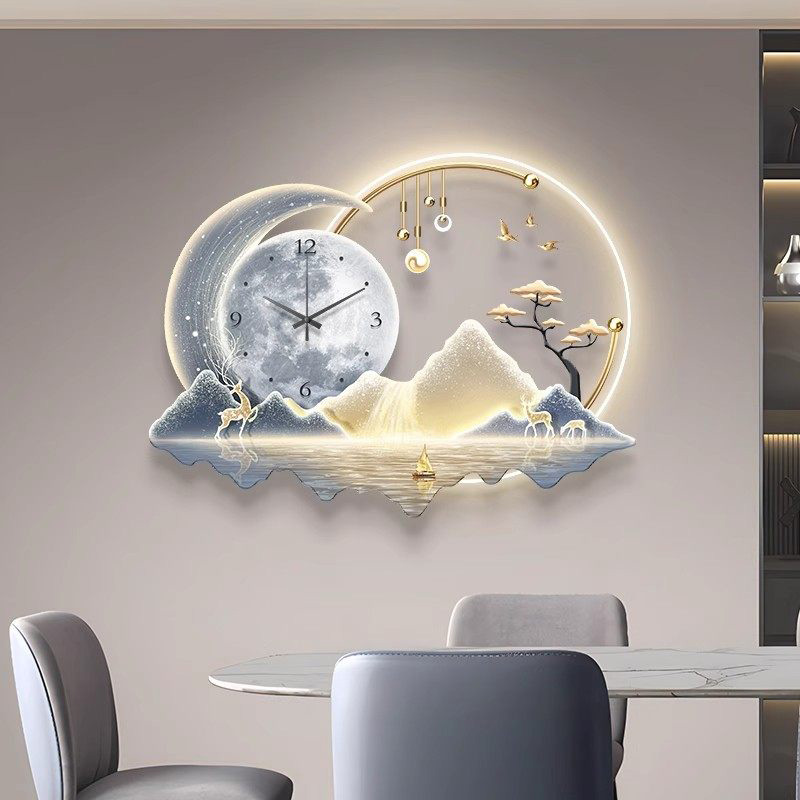 Art Mural Led Clock Wall Luxur - Luxury Lifestyle Aesthetics ulasan dan harga
