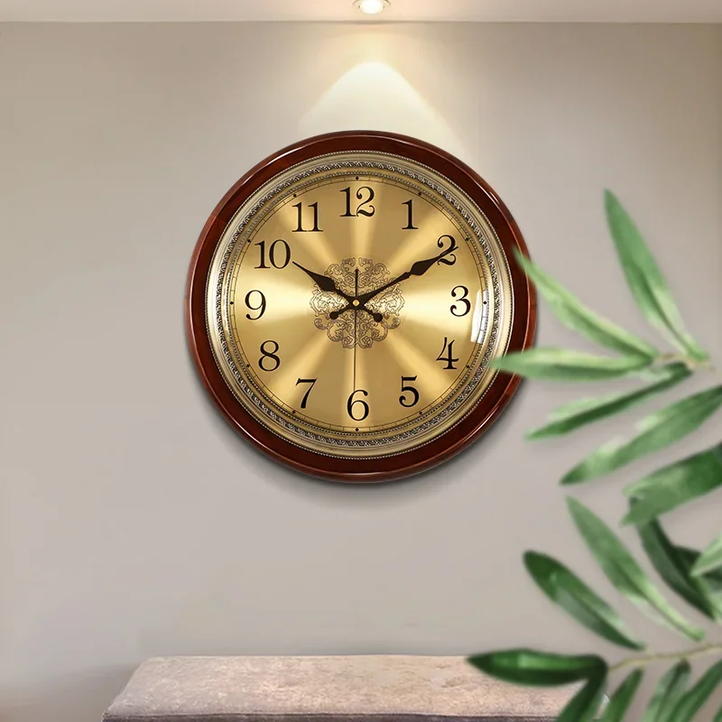 Luxury Wood Wall Clock Metal R - Luxury Lifestyle Living ulasan dan harga