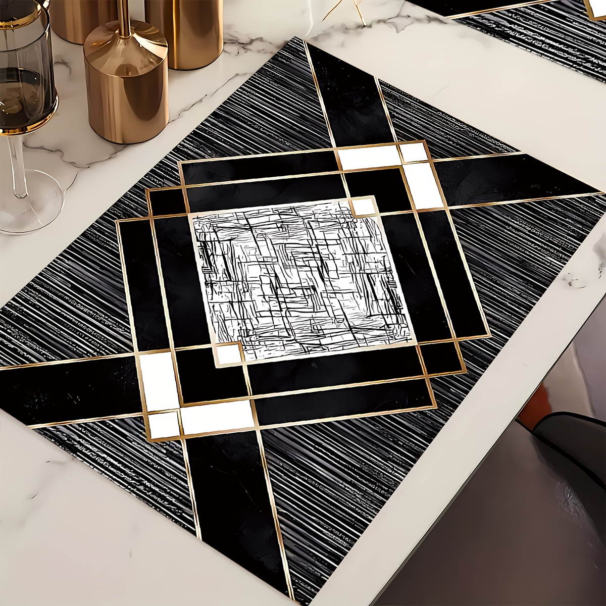 VIKAMA 4-Piece Luxury Geometri - Luxury Lifestyle Items ulasan dan harga
