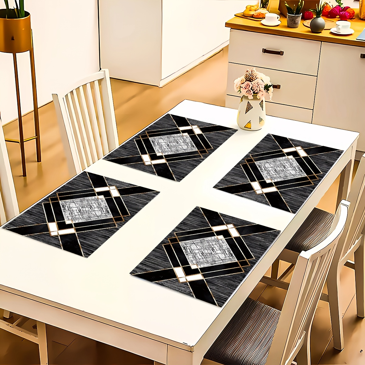 VIKAMA 4-Piece Luxury Geometri - Luxury Lifestyle Items ulasan dan harga