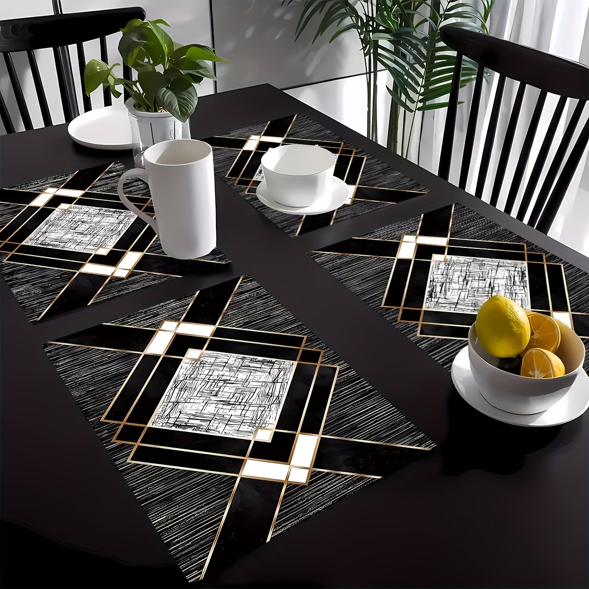VIKAMA 4-Piece Luxury Geometri - Luxury Lifestyle Items ulasan dan harga