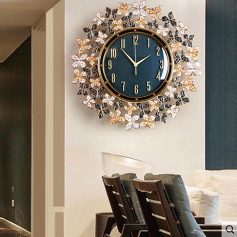 Enamel Butterfly Clock Wall Cl - Luxury Lifestyle Living ulasan dan harga
